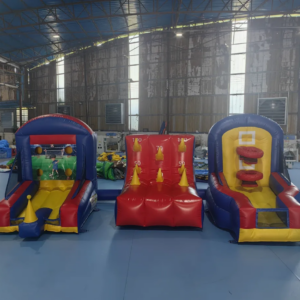 3-in-1 inflatable sports game for toddlers featuring baseball batting and basketball shoot out in Buckeye.